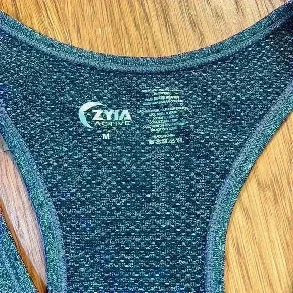 Zyia Active Size Medium Heather Gray Copper Charged Tank Excellent Condition - Picture 3 of 4